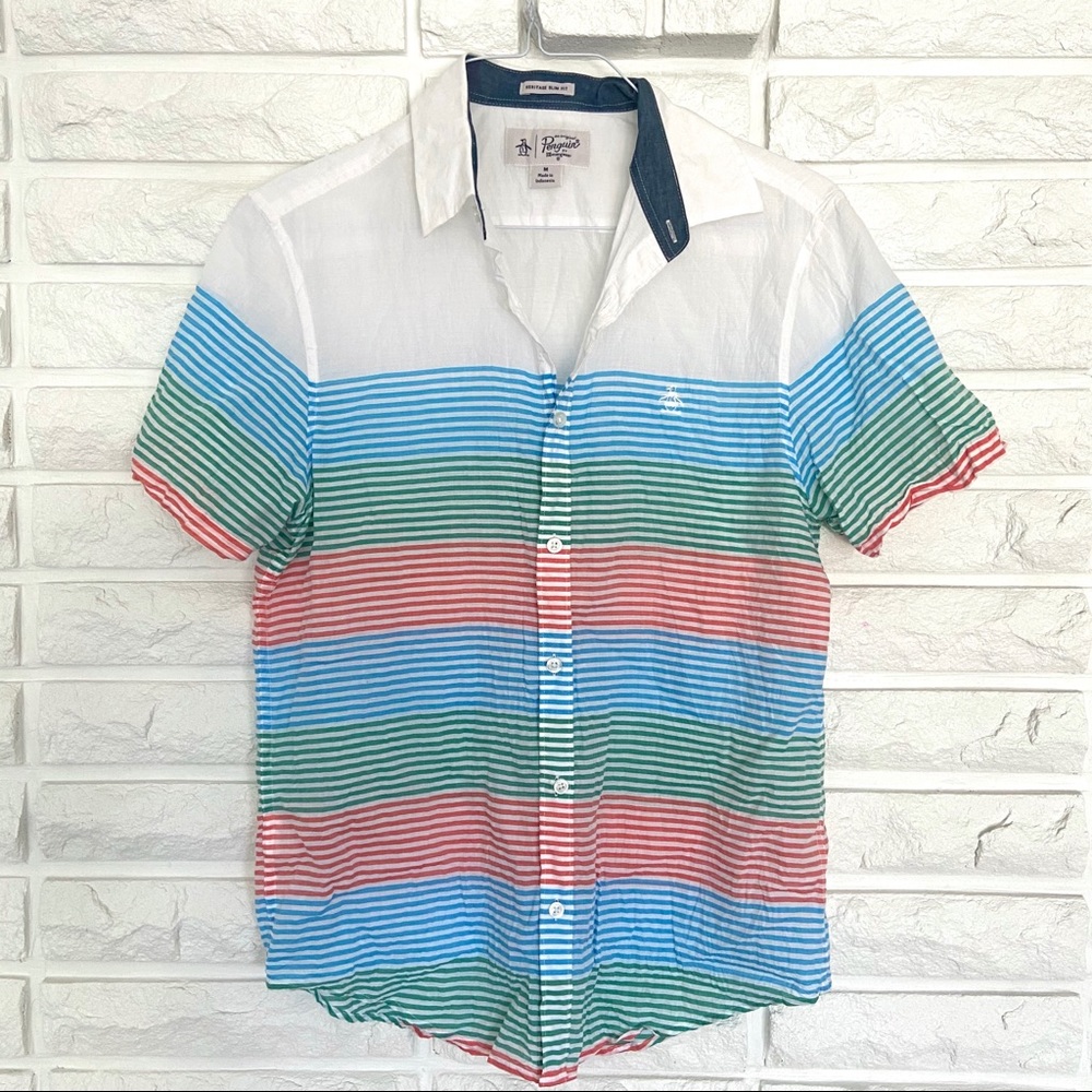 Men’s Original Penguin short sleeve button down